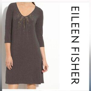 Eileen Fisher Beaded Shift Dress